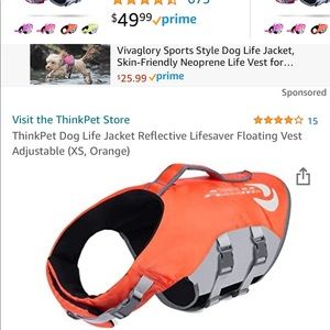 Think Pet life jacket